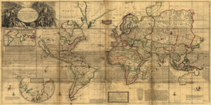 2MP1631 - Herman Moll - A New & Correct Map of the Whole World, 1719