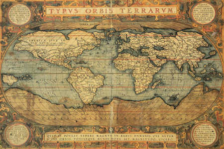 3MP1630 - Abraham Ortelius - Typus Orbis Terrarum, 1587 (H11 - Mapas)
