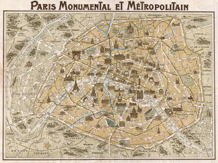 3MP587 - Anonymous - Paris Monumental et Métropolitain, 1932 {H11 - Mapas}
