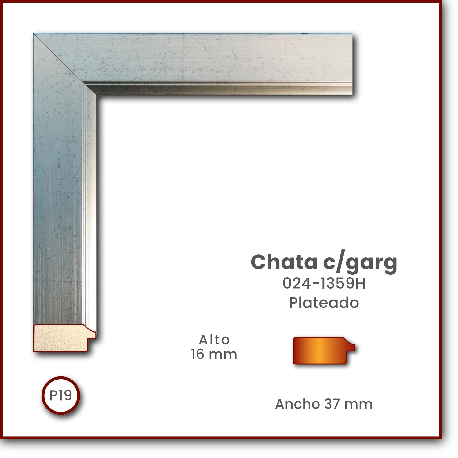 Chata con garg. 3716 | Plateado | 024-1359H