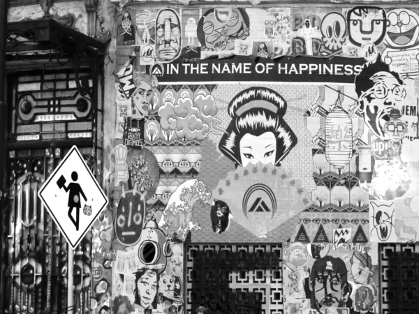 CS163BW | Claudio Sacomano | In the name of happiness - Grafittis en Baires