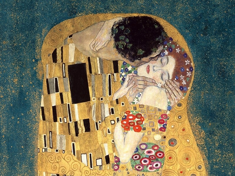 3GK4481 | Gustav Klimt | The Kiss, detail (Blue variation)