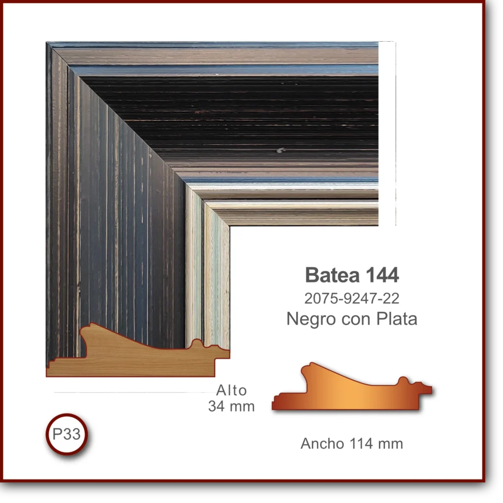 Batea 114 | Negro con Plata | 2075-9247-22