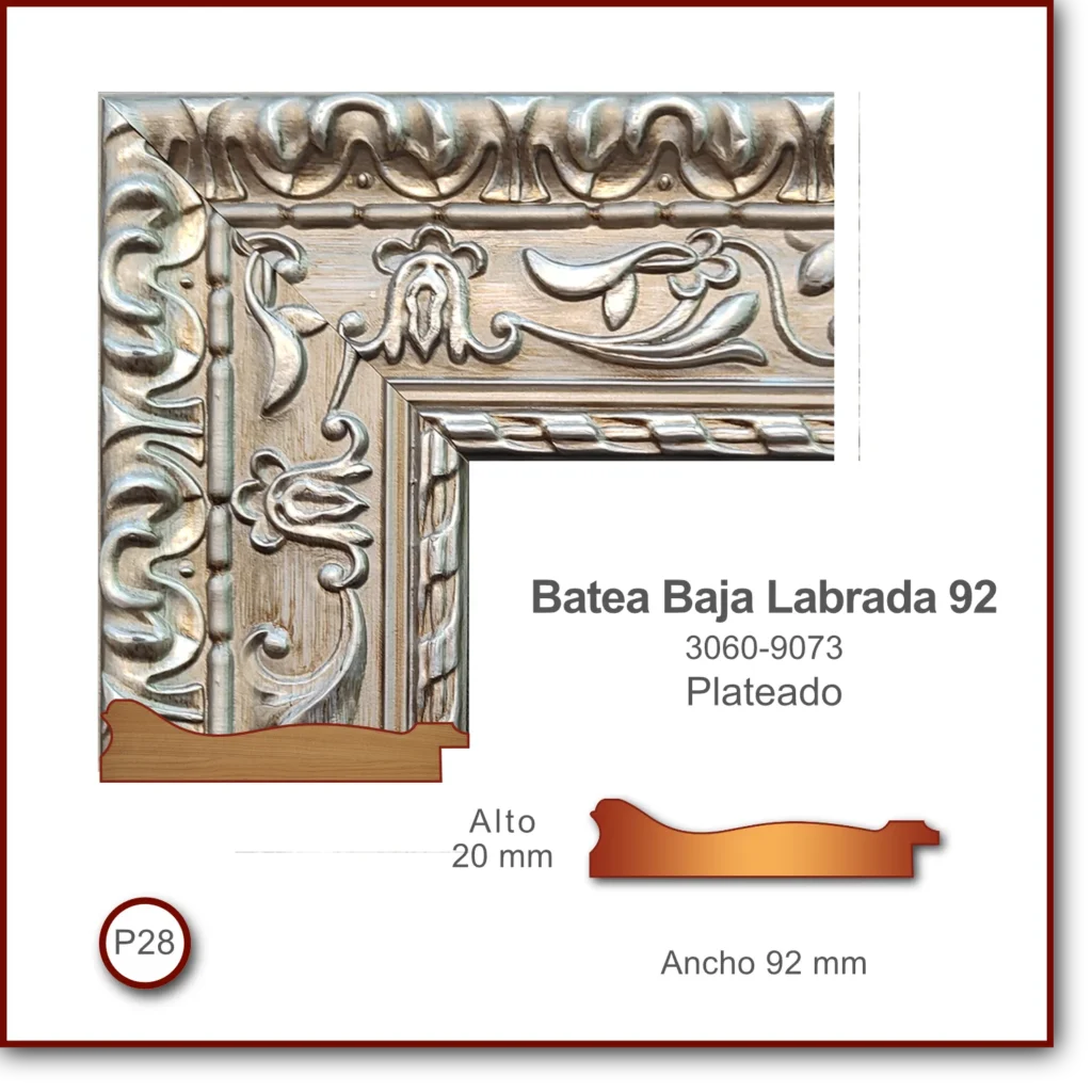 Batea Baja Labrada 92 | Plateada | 3060-9073