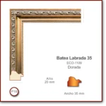 Batea Labrada 35 | Dorado | ECO-1109