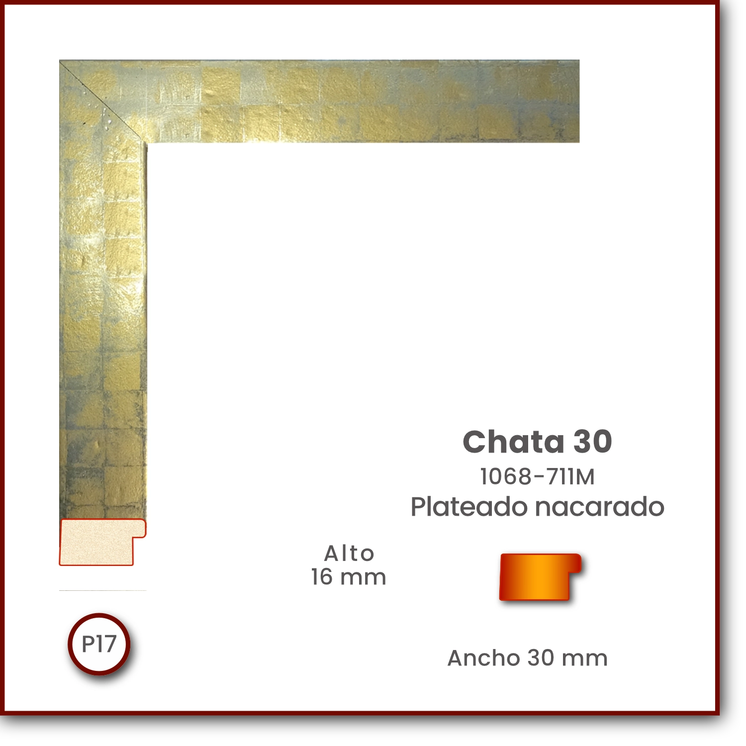 Chata 3016 | Plateado Nacarado | 1068-711M