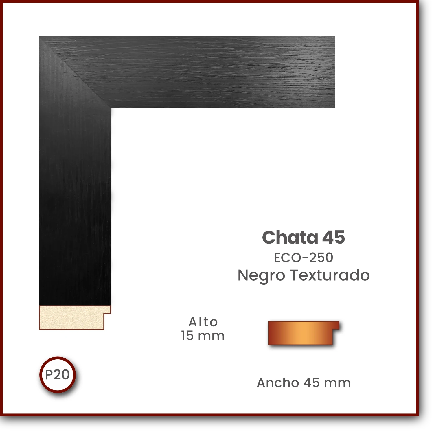 Chata 4515 | Negro Texturado | ECO-250