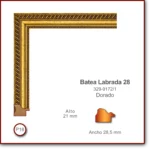 Batea Labrada 28 | Dorado | 329-9172/1