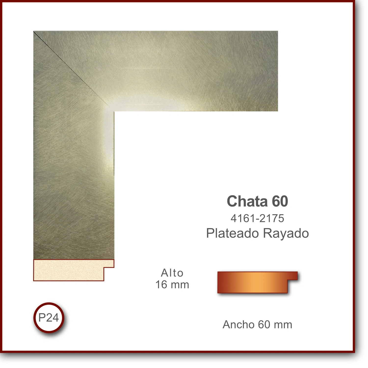 Chata 6016 | Plateado Rayado | 4161-2175