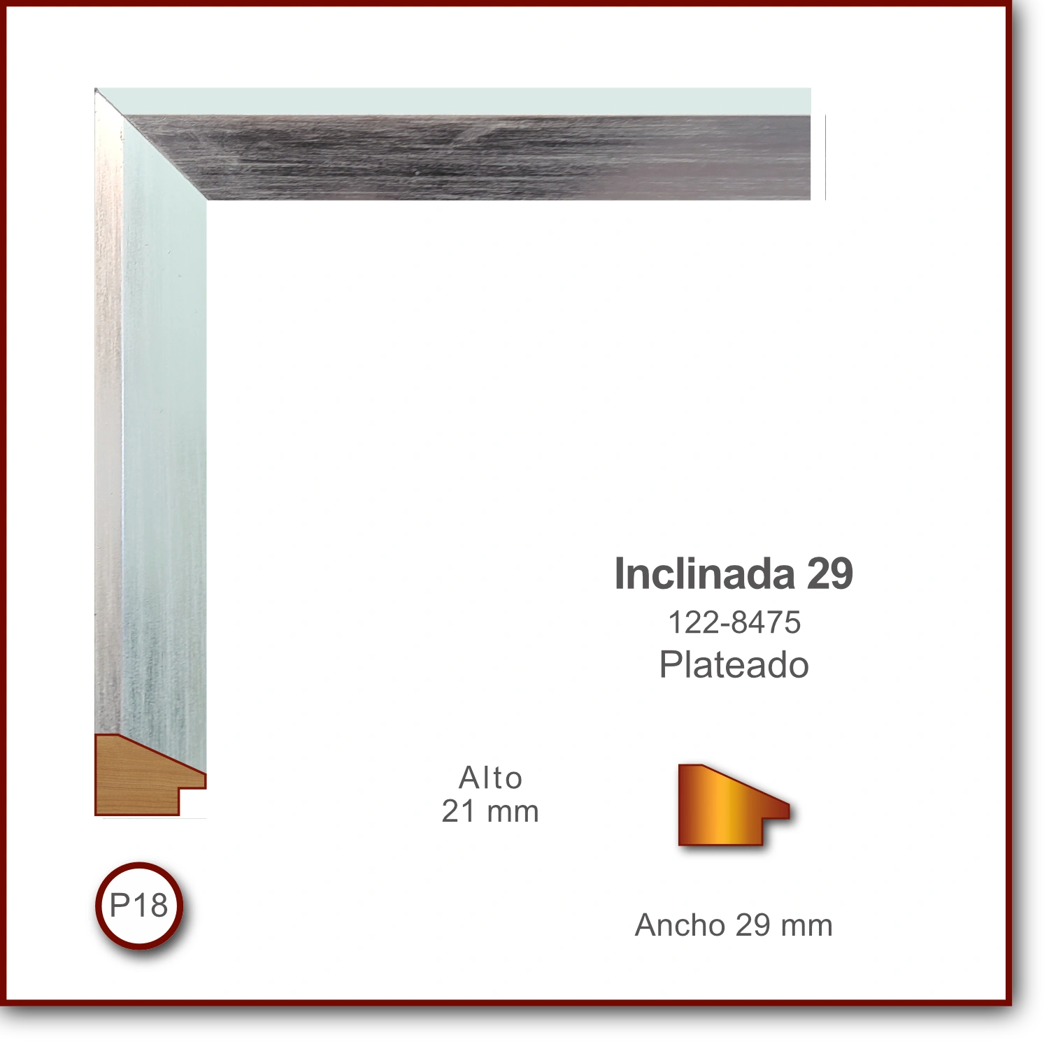 Inclinada 29 | Plateado | 122-8475