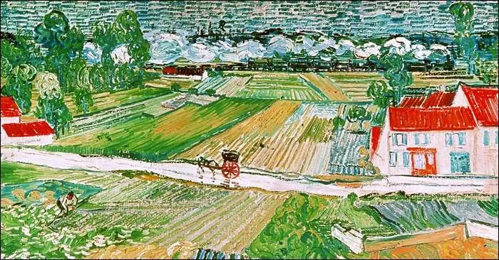 32920 | Vincent Van Gogh | Paesaggio di Auvers (detalle)