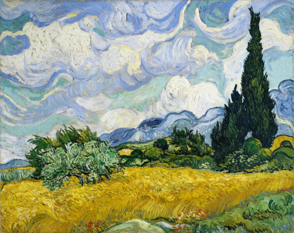 EVG012 | Vincent Van Gogh | Wheat Field with Cypresses (1889)